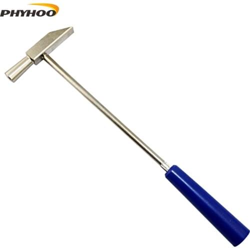 Blue Rubber Handle Hammer/Stainless Steel Line Hammer,Mini Mallet Power Reduced Multi-purpose for Jewelry Making Repair Tools