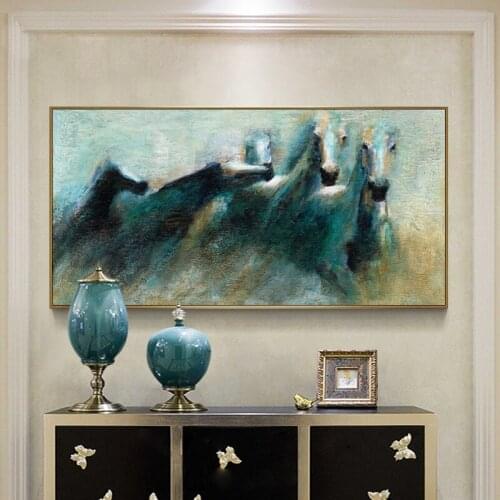 Modern Abstract Posters Running Horse Painting Wall Art Picture Print Wild Animals Canvas for Living Room Home Office Decoration