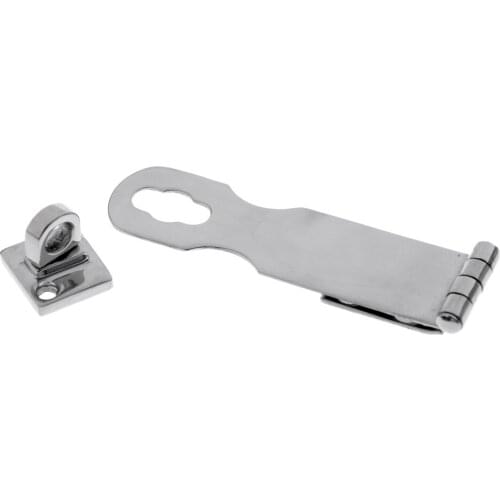 Heavy Duty Marine Cast Stainless Steel Safety Swivel Lock Hasp Latch 9.2cm