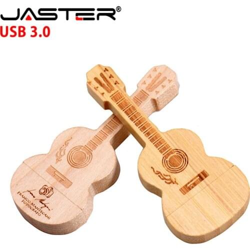 JASTER (1 PCS free LOGO) wooden guitar violin music usb flash drive hearts pendrive 4GB 16GB 32GB 64GB 128GB customer LOGO