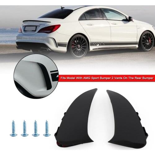 Artudatech Rear Bumper Side Vent Canard Insert Fit For Mercedes Benz CLA45 CLA250 14-18 AMG Blk Car Accessories