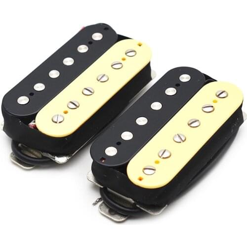 Zebra Alnico 5 Electric Guitar Pickup Humbucker Double Coil Pickup Alnico V Guitar parts Ivory/Black