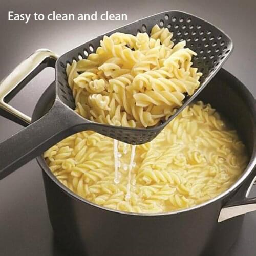 1PC Filter Cooking Shovel Vegetable Strainer Scoop Nylon Spoon Kitchen Accessories Nylon Strainer Scoop Colander Leaking Shovel