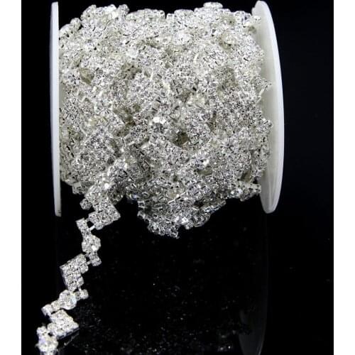 10Yards Rhinestones Trims Chain Crystal For Head Band DIY Beads Jewelry High Quality