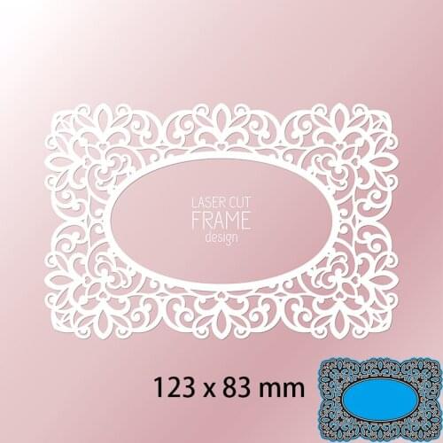 123*83mm Lace Hollow Cutting DIES Stencil DIY Scrapbook Embossing Card Craft Template Paper Photo Album