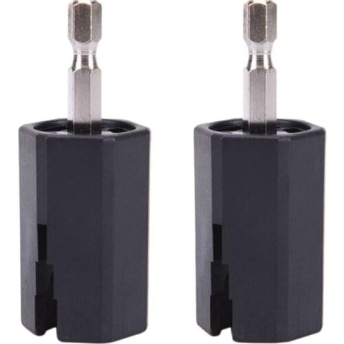 2Pcs String Winder Tuning Peg Puller Replace Electric Drill for Guitar Bass Repair Tool Kit