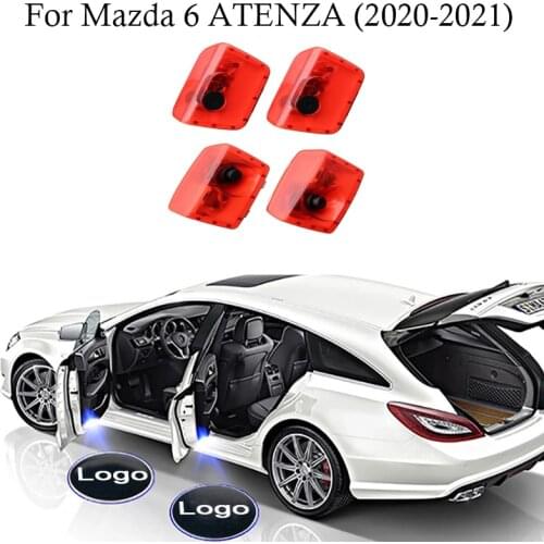 2pcs LED Car Door Welcome Light Auto Emblem Shadow Lamp for Mazda 6 ATENZA(2019-2021
