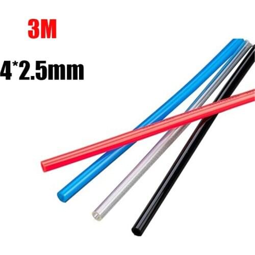 3 Meter 4*2.5mm Air Tubing Pneumatic Pipe Tube Hose PU Air Gas Pipe Hose Transparent Blue Red Black