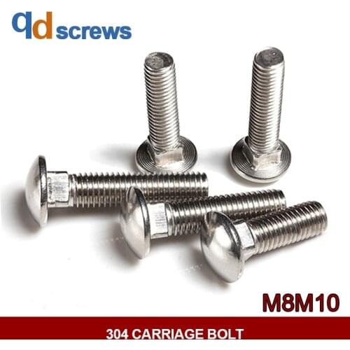 304 M8M10 carriage bolt horse model stainless steel screw bolt GB12