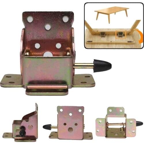 4pcs Iron Folding Table Leg Brackets Foldable For Table Chair Extension Tables Foldable Self Locking Fold Feet Furniture Hinges