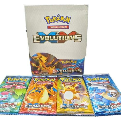 9 Pokemon EVOLUTIONS Cards GX Unbreakable Unity Bond Team Spirit Evolution Booster Box Collection Card Game Two Pack Package