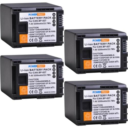3200mAh BP-827 BP827 Camera Battery for Canon BP-819 BP-807 BP-809 HG31 XA10 HF20 HF10 HF100 HF100E HG20 HG21 HF11 HFS100
