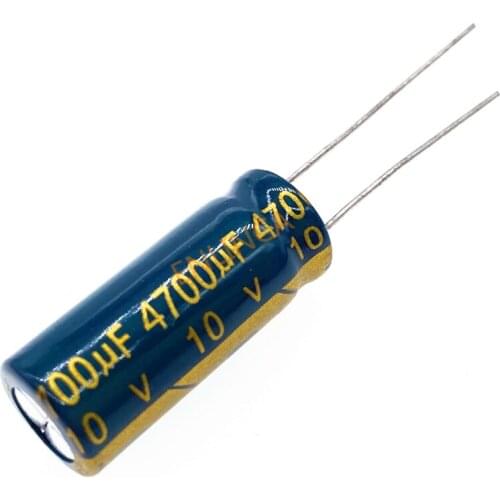 20pcs/lot P61 10v 4700UF Low ESR / Impedance High Frequency Aluminum Electrolytic Capacitor Size 10X25 10v 4700UF 20