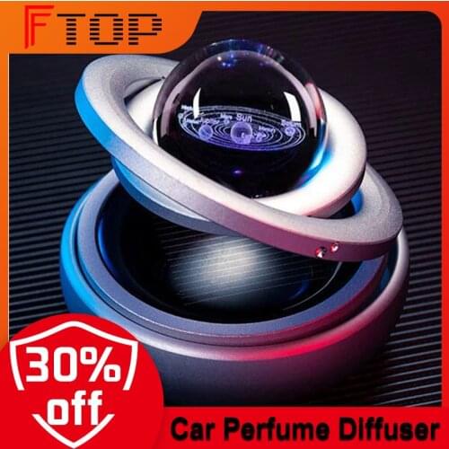 Solar Power Car Perfume Car Interior Decoration Supply Perfume Diffuser Suspended Rotating Ornaments Aromatherapy Air Freshener