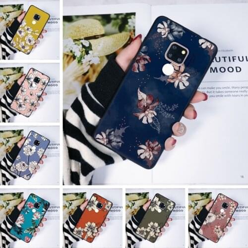 Case For Huawei Mate 7 8 9 10 20 Lite Floral Yellow Pink Flower Cover For Huawei Mate 9 10 20 Pro Phone Cases