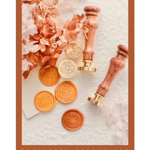 The flower Stamp Head Custom Wax Seal Heads Stamps Postage Journal Package Wedding Gifts Envelope Handmade Tools
