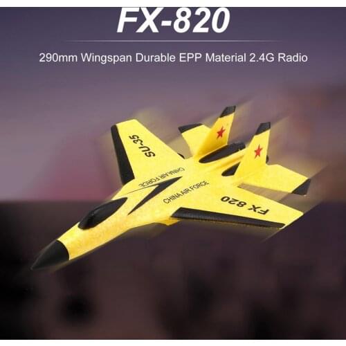 FX FX-820 2.4G 2CH Remote Control SU-35 Glider 290mm Wingspan EPP Micro Indoor RC Fixed Wing Airplane Aircraft UAV RTF