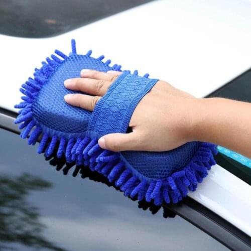 Hot Microfiber Chenille Car Cleaning Sponge Towel Cloth Auto Wash Gloves Car Washer Supplies Cleaning Tower 7 Colors