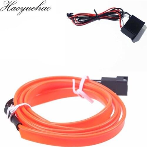 Haoyuehao Hot sale 1-5m El Neon Lamp Led Car Decor Light Flexible El Wire 12V Rope Tube Waterproof Strip With Inverter