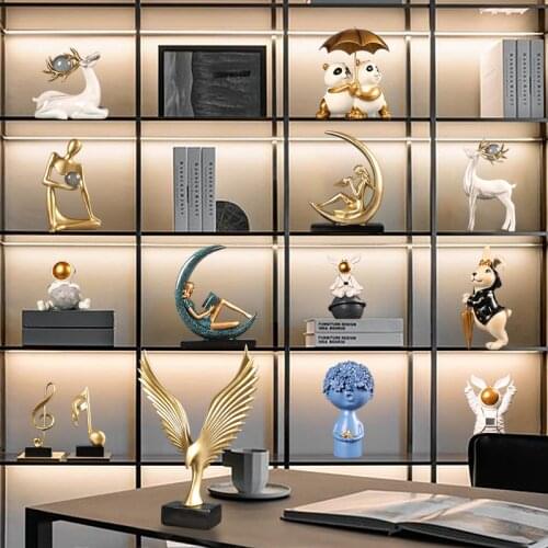 Colorful Modern Creative Figurines Livingroom Ornament Home Furnishing Decoration Crafts Office Coffee Accessories Wedding Gift