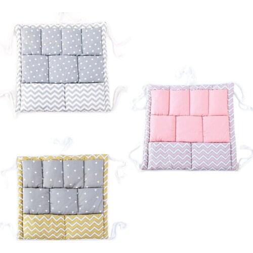 Bed Hanging Storage Bag Baby Cot Cotton Holder Organizer Crib Bedding 50x50cm Diaper Pocket
