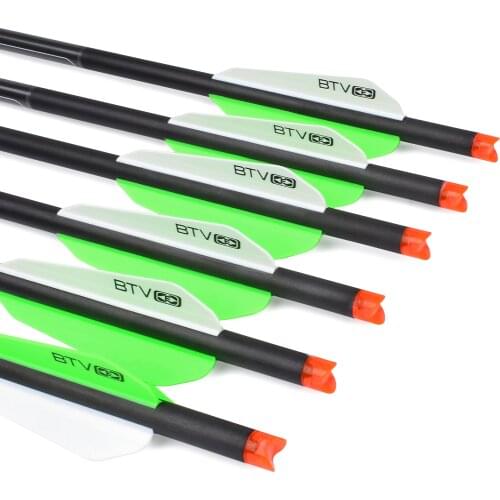 20" Carbon Crossbow Bolt BTV Vane OD8.8 Arrows 100 Grain Point Moon Knock Archery Bow Outdoor Hunting Free Shipping