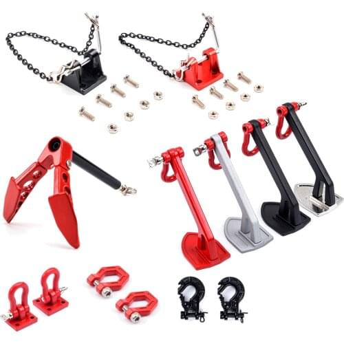 Metal Drag Chains Trailer Hitch Shackle Winch Anchor for 1/10 RC Crawler TRX4 TRX6 SCX10 Wraith Capra Redcat MST CC01