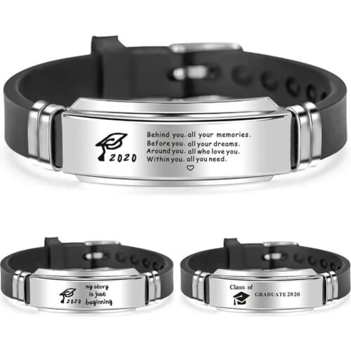 My Story is Just Beginning 2020 Graduation Silicone Band Buckle Bracelet Gift