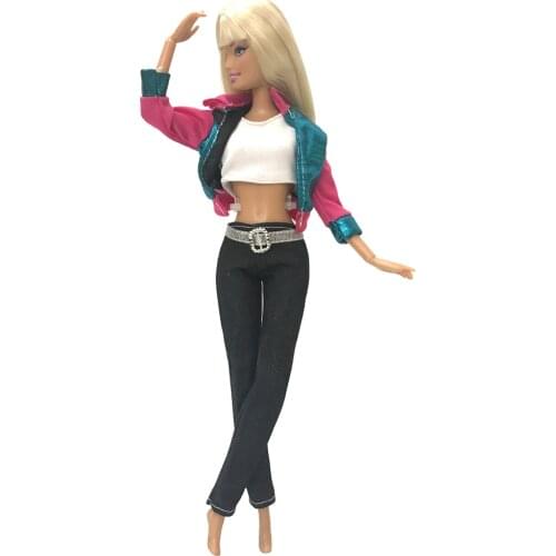 NK One Set Fashion Handmade Doll Clothes For Barbie Doll Clothes best Doll Blouse Outfit Baby kids Toys for girls Gift