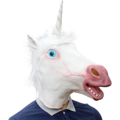 New Halloween party animal latex mask cross border popular Unicorn Funny Cosplay Crops Free Shipping