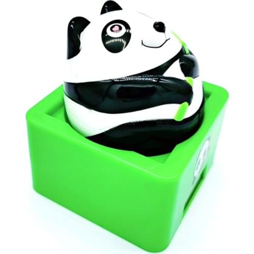 Solar Power Shaking Figure Solar Swinging Panda Car Interior Decoration Home/Office/Car Desk Ornament Kids Toys