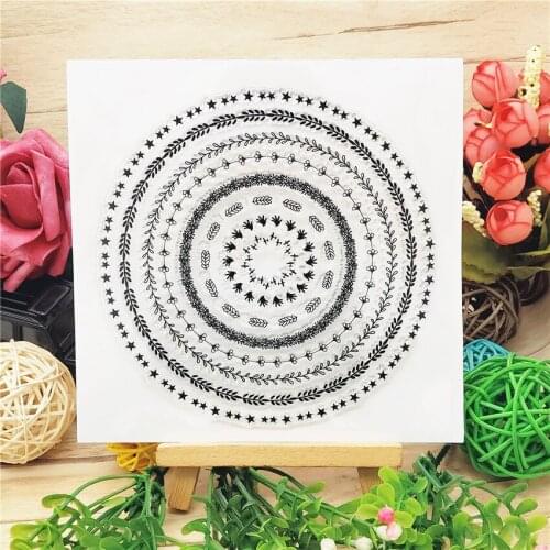 14*14CM Flower Garden Transparent Clear Stamps / Silicone Seals Roller Stamp For DIY Scrapbooking Photo Album/Card Making