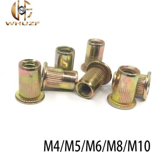 M4 M5 M6 M8 M10 Hollow Rivet MIX 50pcs High Quality Rivets Carbon Steel Zinc Plated Threaded Rivet for Hardware Fasteners Tools