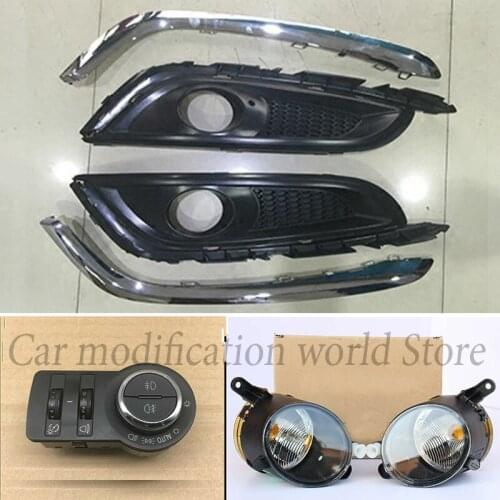 For Buick Regal 2014 2015 Car High quality Fog Light Lamp Frame+Foglamp+Switch Button Replace