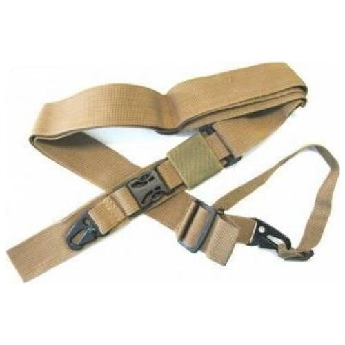 Belt airsoft 3 point tan aos carabiners quick release metal clip