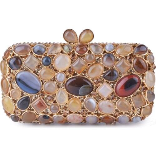 Luxury Designer Party Wedding Bridal Purse Women Crystal Evening Bag Ladies Chain Handbags Day Clutches shoulder bag blue gift