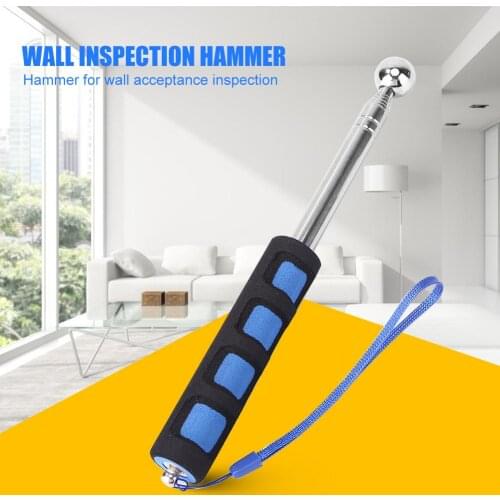 Telescopic Wall Check Hammer Stainless Steel Wall Test Home Inspection Tool Floors Ceilings Tiles Walls Inspection Hammer