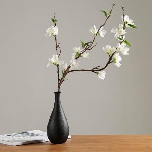 Home ornaments black ceramic vase ceramic vase nordic vase black
