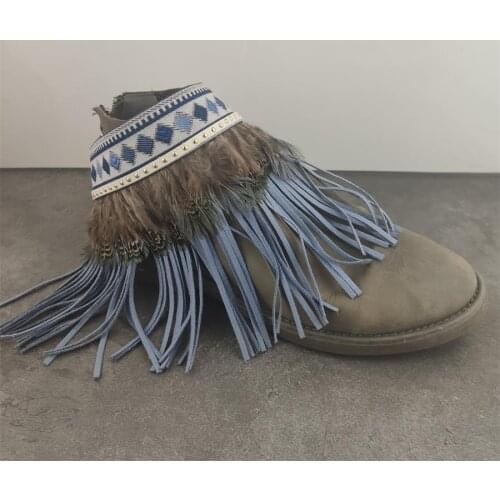 Boho Jewelry Shoes Band for Heel Stone Shoes Belt Decorations Boot Decorations Ankle Chains for Women