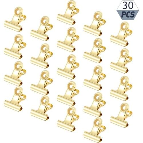 30 Pcs/set 22mm Clamp Clip Mini Metal Clip File Banknote Binding Clip Store Office Home Kitchen Convenient Clip