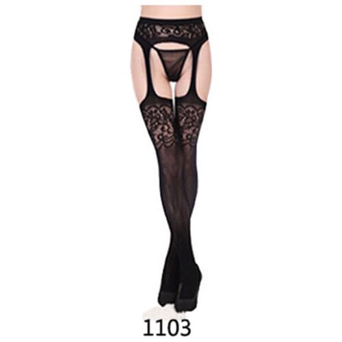 Womens Stockings 2019 New Women Sexy Lace Ultra Sheer Crotchless Pantyhose Adult Stockings Fun Tights
