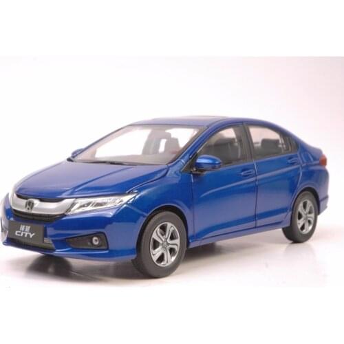 1:18 Diecast Model for Honda City 2015 Blue Alloy Toy Car Miniature Collection Gifts Jazz Fit