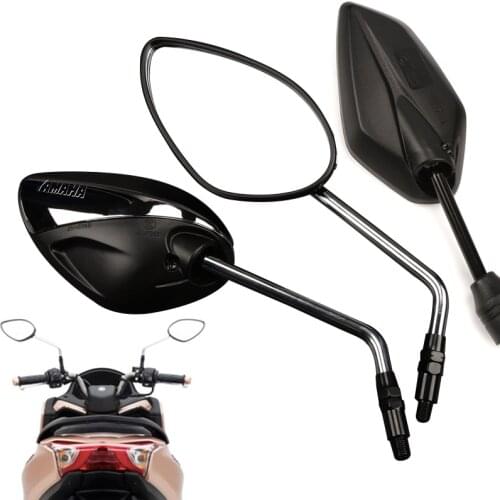 1Pair Universal 10mm Electric Motorcycle Rearview Mirrors,For YAMAHA JYM125T-3,Rear View Mirrors Back Side