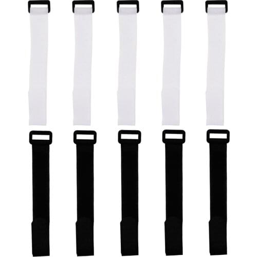 10pcs Fishing Rod Tie Holder Strap Suspenders Fastener Hook Cable Cord Belt