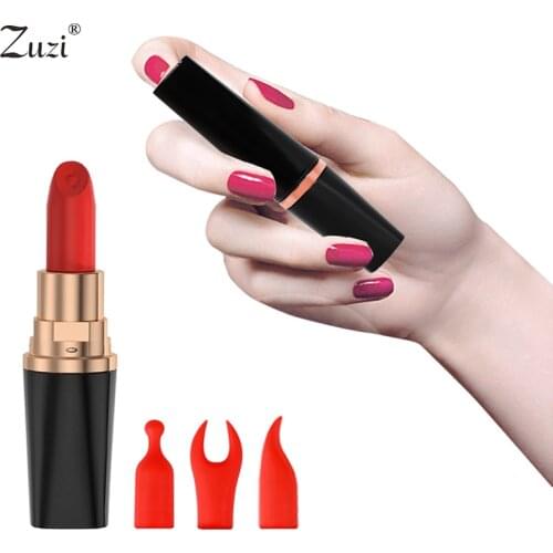 10 Frequency Lipstick Vibrator silicone heads G-spot Clit Stimulator for Sex toys Fmale Masturbator Mini Vibrator SexShop