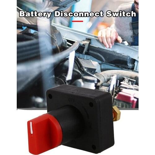 12V Car Cut Off Battery Main Kill Switch Red Key Vehicle Modified Isolator Disconnector Car Power Switch for Auto truck boat