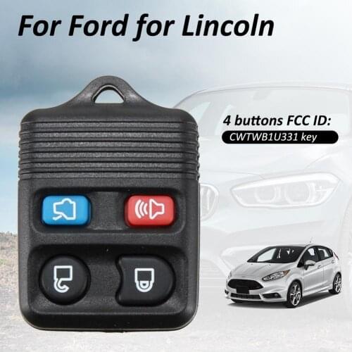 4 Button Switch Alarm Remote Control Key Shell For Ford Lincoln Car Door RC Key Protective Case Auto Interior Accessories