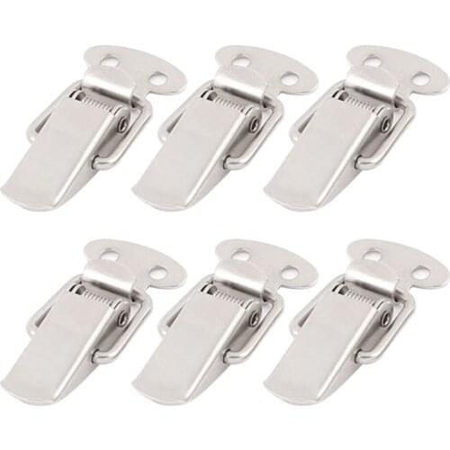 6Pcs Spring Loaded Suitcase Chest Tool Box Locking Toggle Latch Hasp Lock Hardware KI