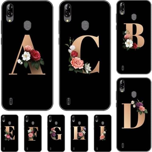 For Blackview A60 Pro A60Pro 6.09" Case For Blackview A80 Pro Cute Lovely Cartoon Flower Black Letters Soft Silicone Back Cover
