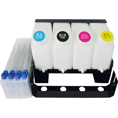 New free shopping Eco solvent printer roland Mimaki JV33 bulk ink system for JV33 JV5 JV3 TS3 (4 cartridge 220ml+ 4 bottles )